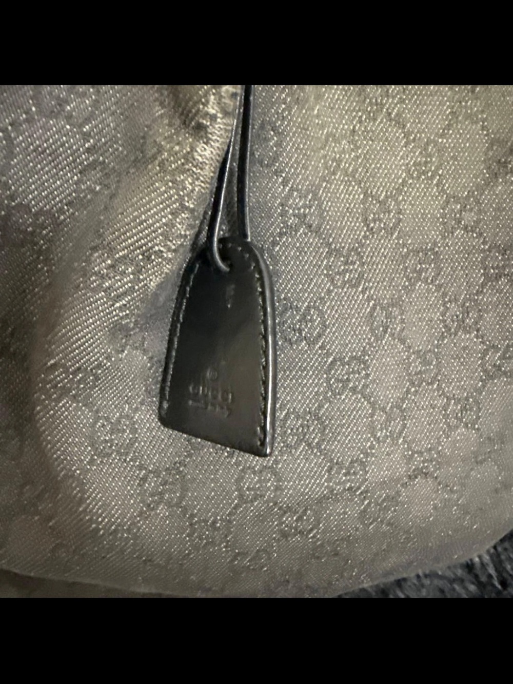 Gucci Black Monogram Tote Bag with Double Straps - Picture 2 of 10